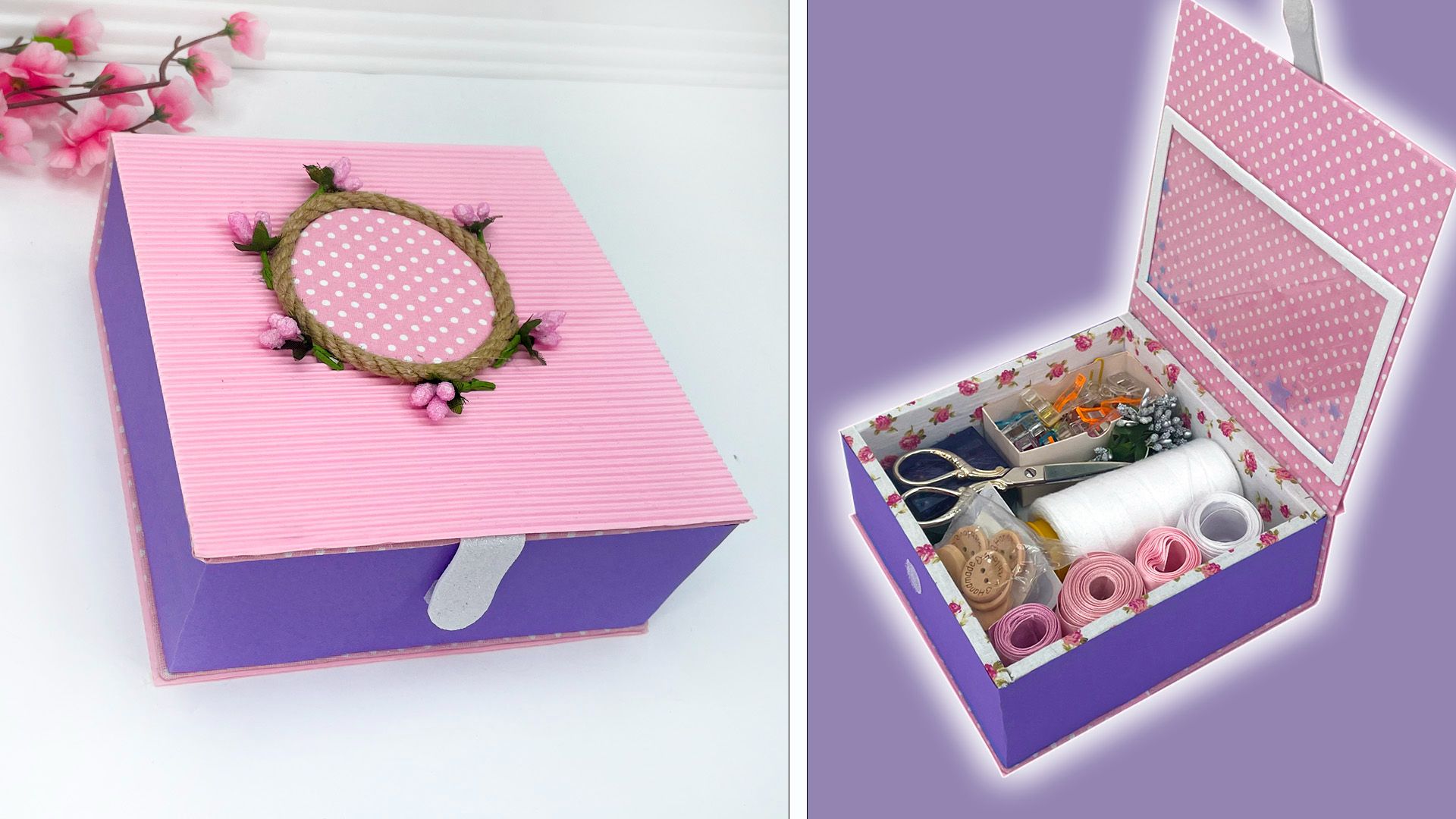 Мастер класс ✂ Как сделать милую шкатулку своими руками