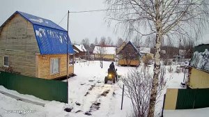 Мини трактор, Поворотный отвал, Снег.