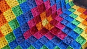 Простой мотив крючком для одеял ✨ - Как связать быстрый квадрат крючком