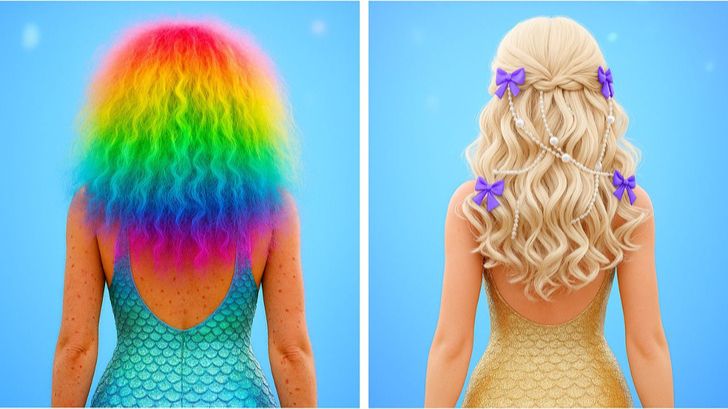 🧜Преображение из ботаника в русалку 💖 Как стать настоящей русалкой! смотреть онлайн