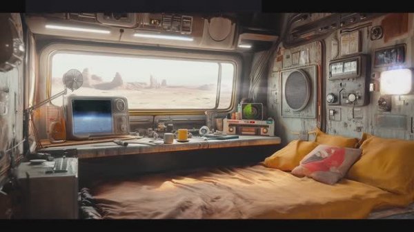 The spacecraft outpost. Dark ambient noise and sounds. Solaris Ambient