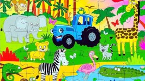 Синий трактор пазл 🧩 Видео для детей | Мультики с игрушками