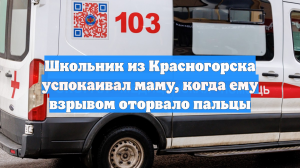 Школьник из Красногорска успокаивал маму, когда ему взрывом оторвало пальцы