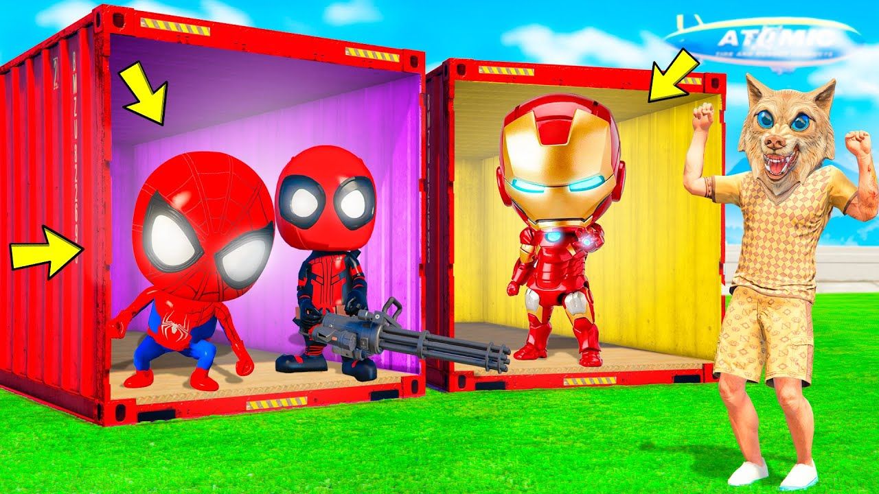 ОТКРЫЛ КОНТЕЙНЕР И ВЫБИЛ ДЕТЕЙ СУПЕРГЕРОЕВ В ГТА 5 ! - БИТВА ЗА КОНТЕЙНЕРЫ В GTA 5 смотреть онлайн