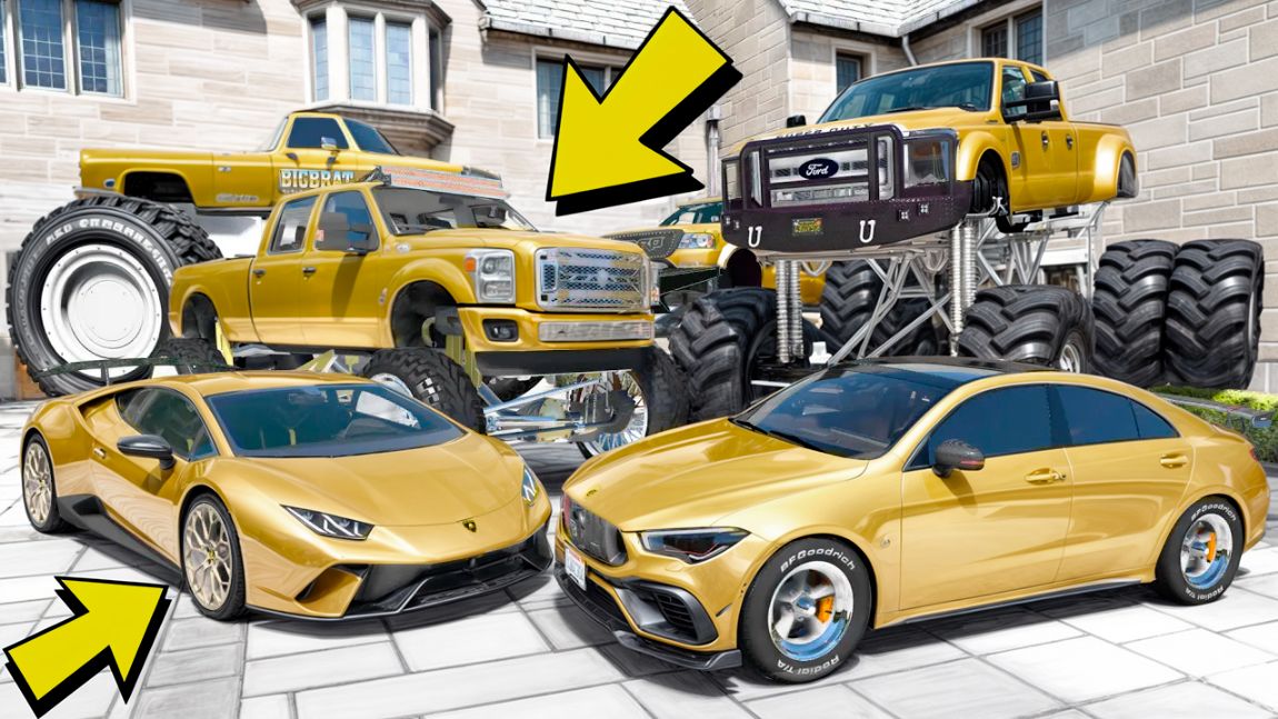 Угнал кучу золотых чит тачек у мажора в GTA 5! Битва воров в ГТА 5 Онлайн! смотреть онлайн