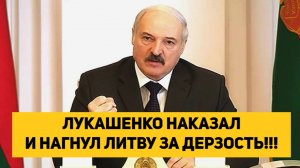 ЛУКАШЕНКО НАКАЗАЛ И НАГНУЛ ЛИТВУ ЗА ДЕРЗОСТЬ!!!