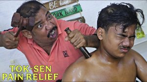 ASMR Tok Sen Massage ｜ Neck & Shoulder Pain Relief ｜ Neck, Spine & Hair Cracking by Asim Barber