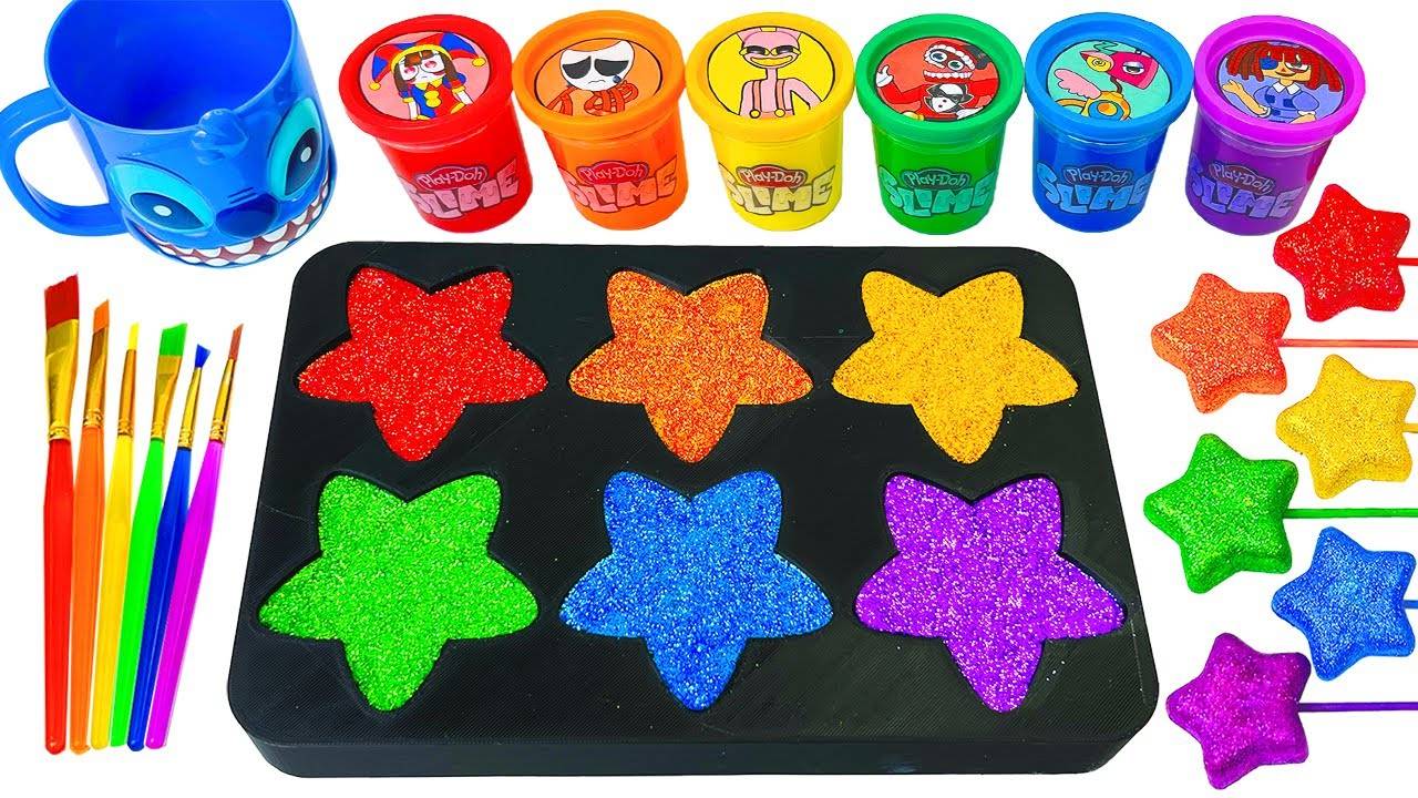 ИГРАЕМ В ЦВЕТНЫЕ СЛАЙМЫ ЗАЛИВАЕМ В ФОРМЫ ЗВЕЗДОЧЕК ВИДЕО ДЛЯ ДЕТЕЙ ДЕТСКИЙ КАНАЛ ИГРАЛКИ-ЗАЛИПАЛКИ смотреть онлайн