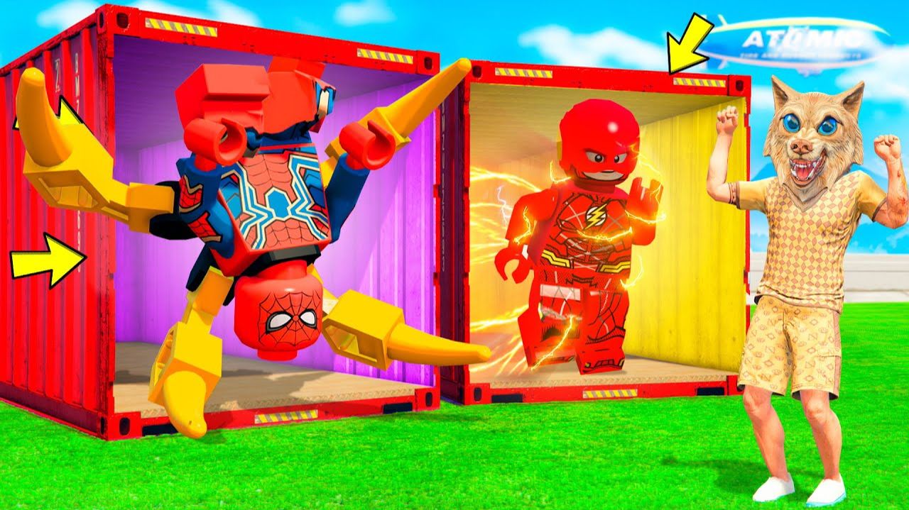 ОТКРЫЛ КОНТЕЙНЕР И ВЫБИЛ ЛЕГО ЧЕЛОВЕКА ПАУКА И ФЛЭША В ГТА 5 ! - БИТВА ЗА КОНТЕЙНЕРЫ В GTA 5 смотреть онлайн
