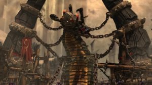 Сражение с гигантским червем Стигийцем в Darksiders