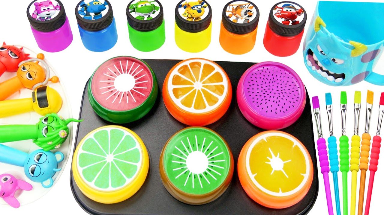 Мультики для малышей. Яркие спрунки, кисточки и фрукты слаймы. Мультики для детей смотреть онлайн смотреть онлайн