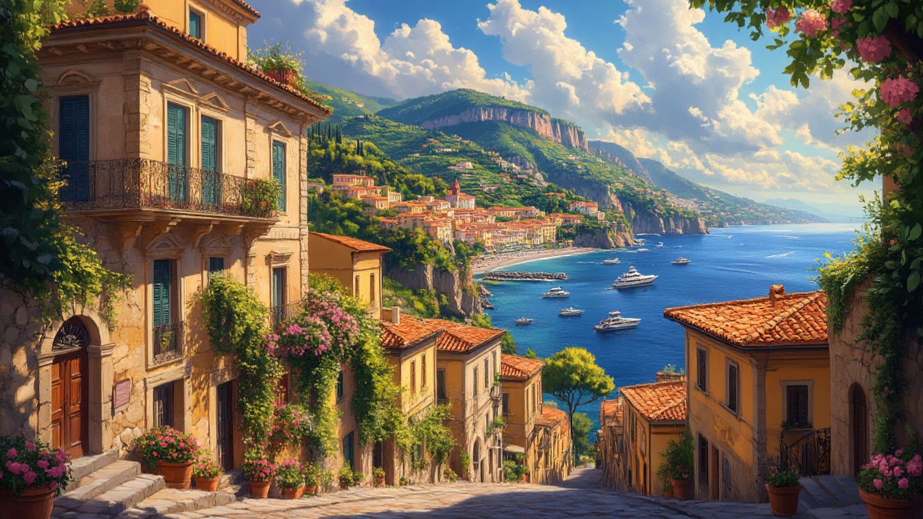 Волшебная прогулка по Сорренто 🍋 Романтическое побережье Италии в формате 4K смотреть онлайн