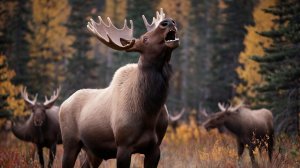 Голос рев крик лося слушать во время гона