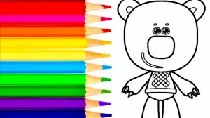 Кеша из мультика Ми-ми-мишки раскраска | видео для детей | мультики с игрушками