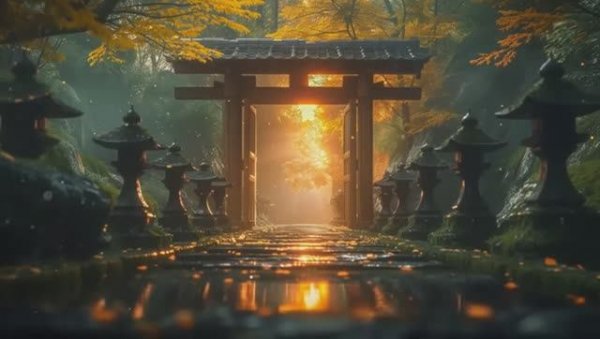Shinto Forest - Deep Emotional Japanese Zen Music for Focus and Healing with Rain