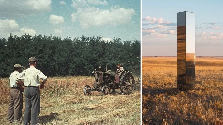 Колона из другого мира появилась в поле на Кубани смотреть онлайн