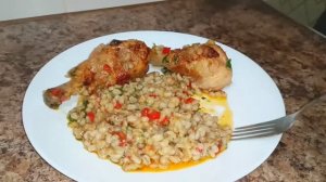 Вкусный ужин из перловки.