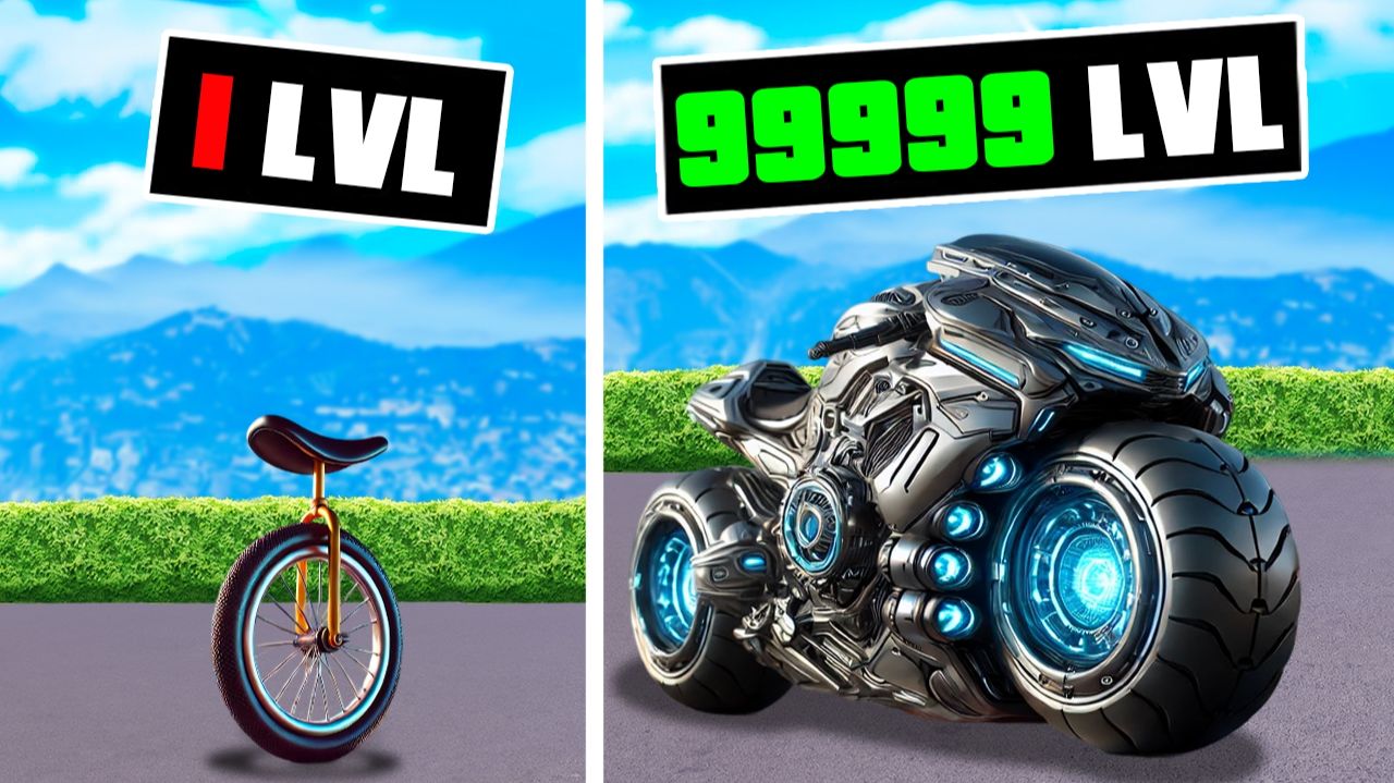 ПРОКАЧАЛ БАЙК НУБА ОТ 1 LVL ДО 1,000,000 LVL В GTA 5