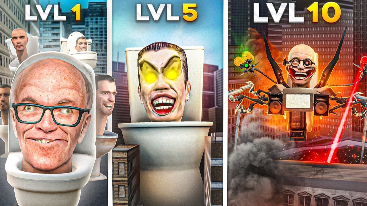 100 ИГРОКОВ ПРОТИВ 10 СТАДИЙ СКИБИДИ ТУАЛЕТОВ в Garry’s Mod DarkRP смотреть онлайн