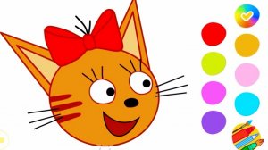 Три Кота Раскраски для детей | Играем в игру вместе | Видео для детей