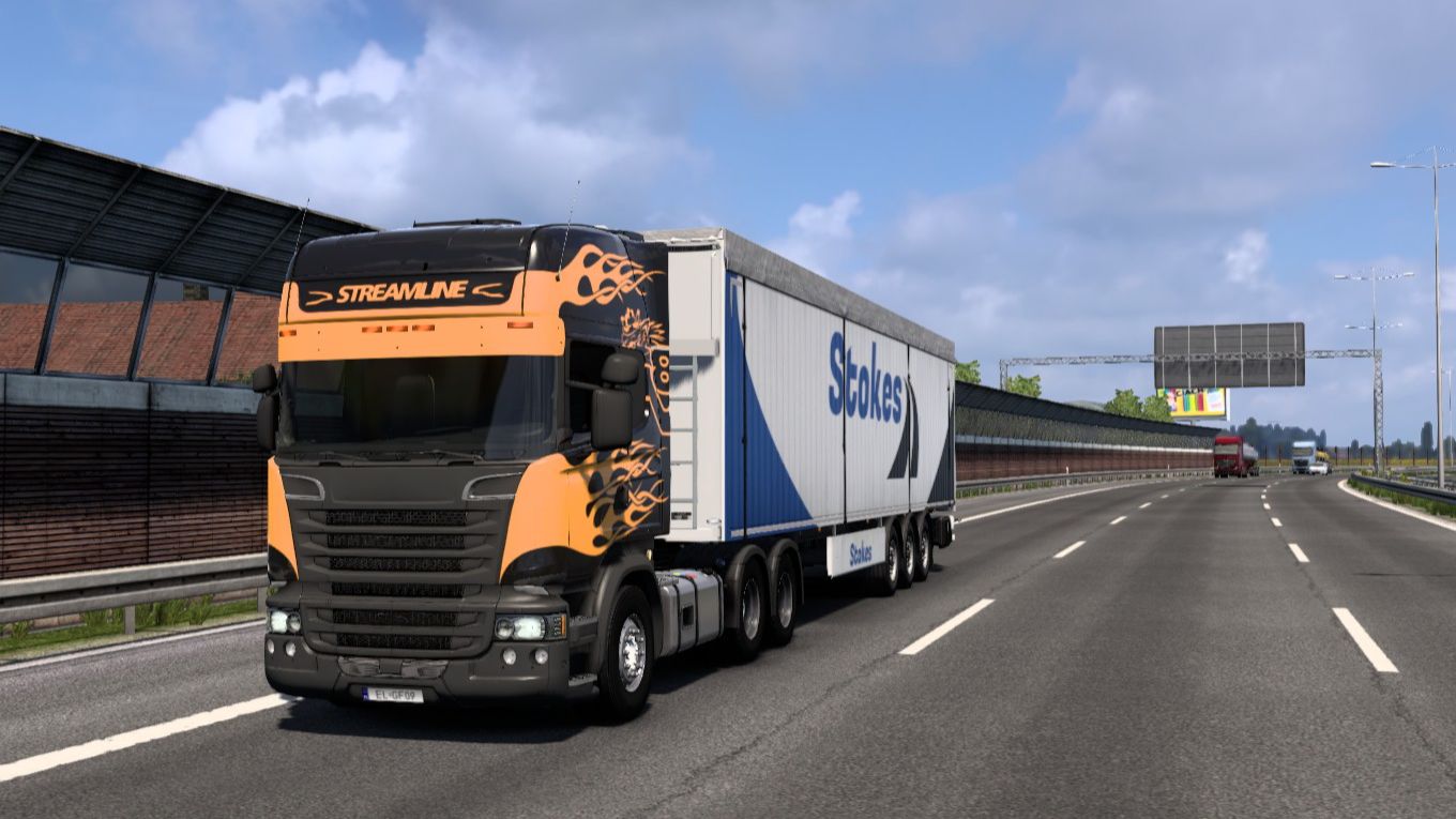 Euro Truck Simulator 2 1.55 Полнань (PL) в Мл Болеслав (CZ) Строительные леса 21 456 кг