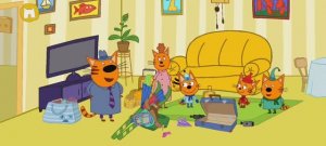 Три Кота Мультфильм Путешествия котят.