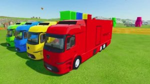 Катаемся на крутых разноцветных машинках, грузовиках и тракторах из мультиков для детей! МУЛЬТИКИ!