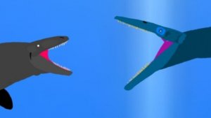 Мозозавр vs Тилозавр (анимация)