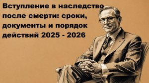 Вступление в наследство после смерти: сроки, документы и порядок действий 2025 -2026