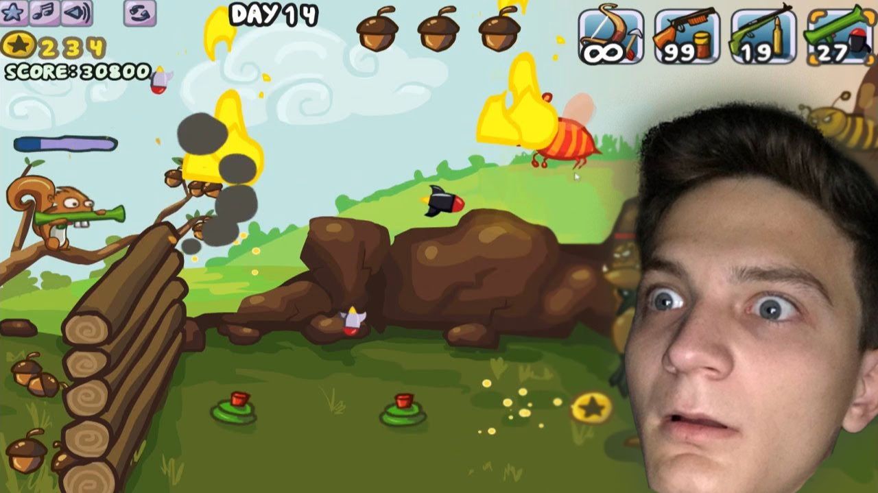 Ностальгируем в старой онлайн игре ▶️ Defend Your Nuts 🐿️