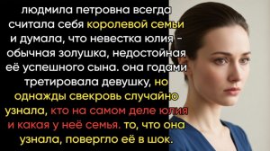 Свекровь решила, что невестка недостойна её сына. Но узнала СТРАШНУЮ правду!