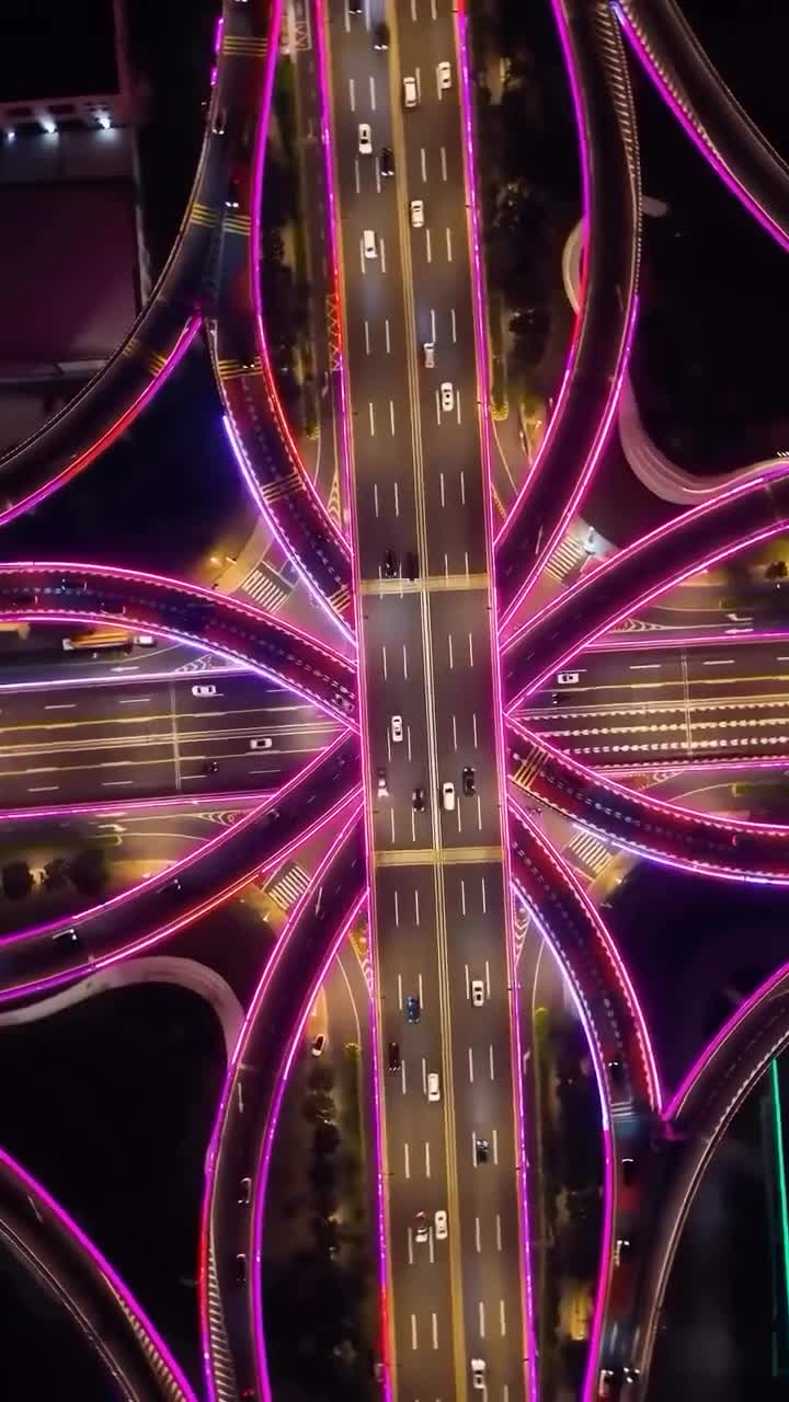 На Тайху Авеню, самом высоком эстакадном шоссе Восточного Китая, удивительный дизайн, напоминающи... смотреть онлайн