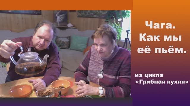 Чага. Как мы её пьём. How to make a drink from the mushroom Inonotus obliquus.
