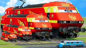 Мультики про машинки для детей. Маквин на испытаниях с поездами. Мультики для малышей.