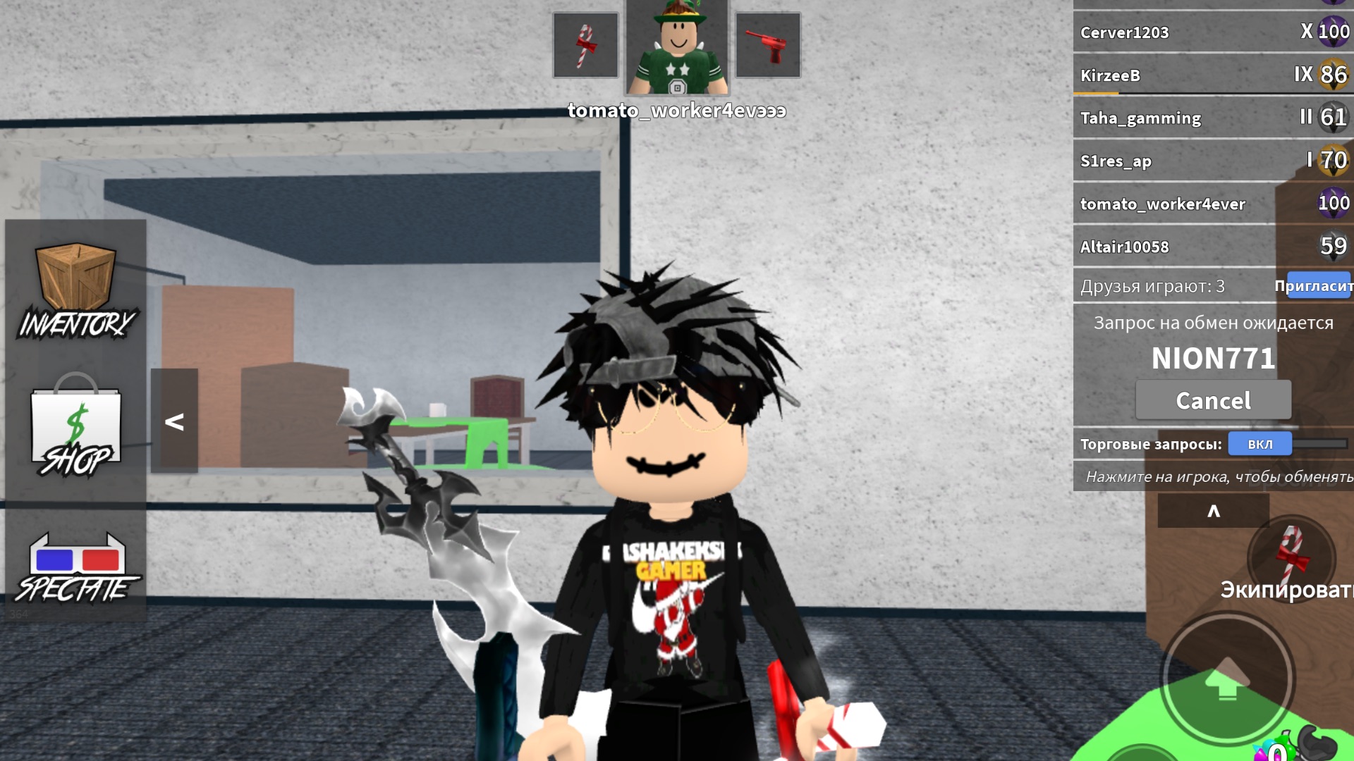 ❕Гейм плей❕ Мое первое видео🎄🧊 играю за невинного в ММ2