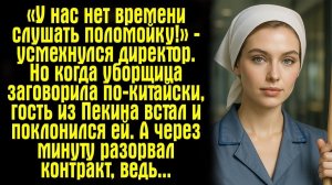 «У нас нет времени слушать поломойку!» — усмехнулся директор. Но когда уборщица заговорила...