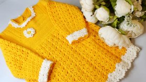 Детское платье крючком для девочки "Мамино солнышко" мастер класс. Часть 1