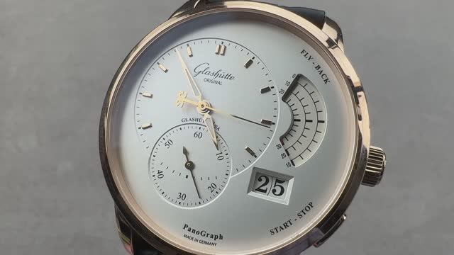 Обзор оригинальных часов Glashutte с хронографом PanoGraph 61-03-25-15-05