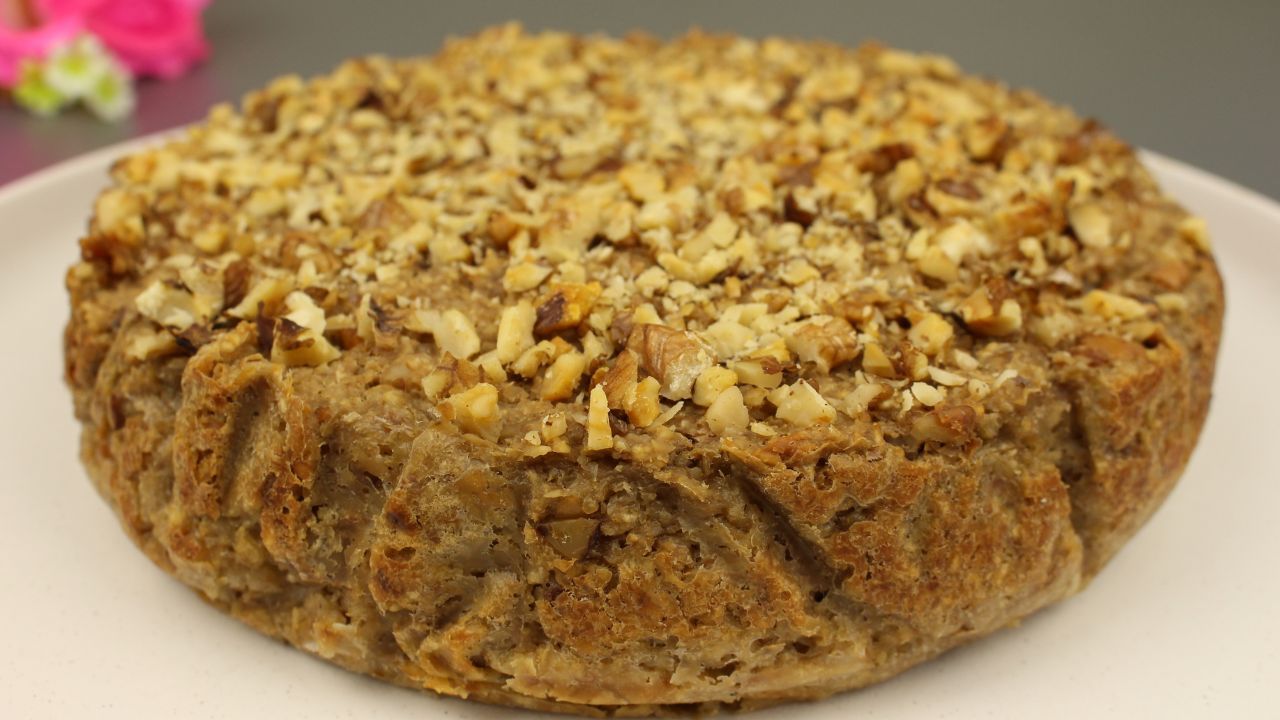 Яблочный пирог с овсянкой без муки и без сахара. Без яиц! смотреть онлайн