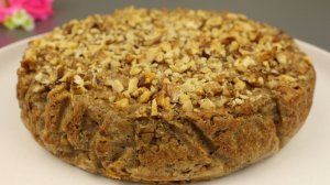 Яблочный пирог с овсянкой без муки и без сахара. Без яиц!