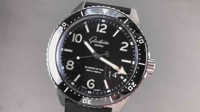 Оригинальные часы Glashutte для дайвинга SeaQ Panorama Date 1-36-13-01-80-06