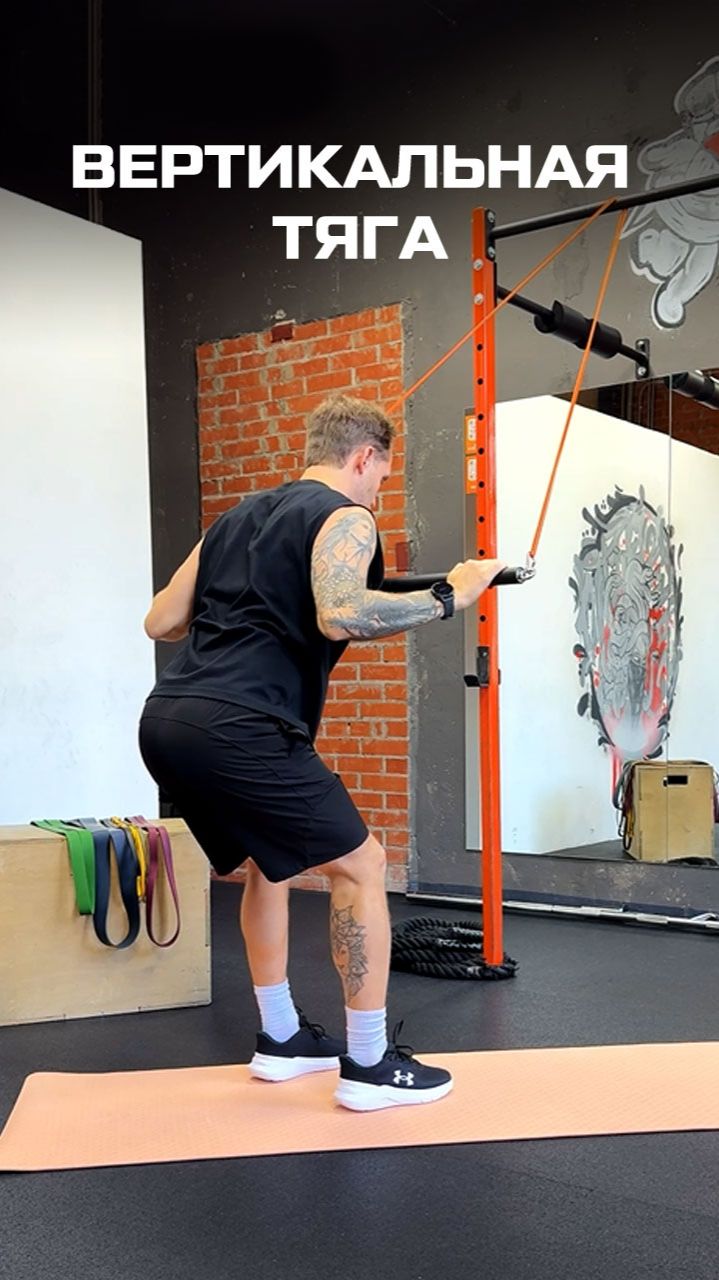 Вертикальная тяга с грифом и резинками FITFILIP — простое упражнение для сильной спины смотреть онлайн