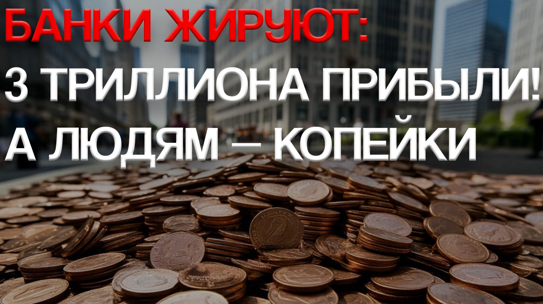 БАНКИ ЖИРУЮТ - 3 ТРИЛЛИОНА ПРИБЫЛИ! А ЛЮДЯМ - КОПЕЙКИ! смотреть онлайн