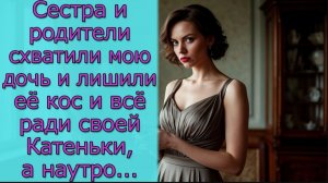 Сестра и родители схватили мою дочь и лишили её кос и всё ради своей Катеньки, а наутро...