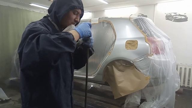 Toyota Corolla Allex подготовка и покраска. смотреть онлайн