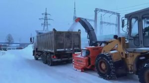 Снегоротор (шнекоротор, снегометатель шнекороторный) на фронтальный погрузчик