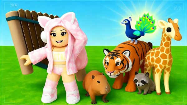 ПОСТРОИЛА СВОЙ ЗООПАРК С КАПИБАРАМИ В РОБЛОКС! Zoo Tycoon