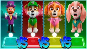 Щенячий патруль: Мэр Хамдингер VS Рокки VS Скай VS Либерти Coffin Dance в Tiles Hop lvl 15