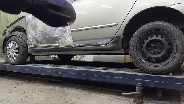 Toyota corolla замена порога часть 2 ( подготовка и покраска) смотреть онлайн