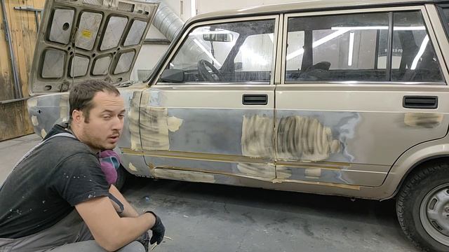 ВАЗ 2104 рихтовка, шпаклёвка смотреть онлайн
